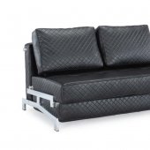 Black or White Bonded Leather Modern Convertible Sofa Bed