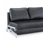 Black or White Bonded Leather Modern Convertible Sofa Bed