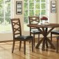 Cherry Finish Transitional Style Dinette w/"X" Motifs