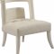 Tribeca Accent Chair 546 in Cream Velvet by Meridian