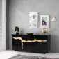 Stream Buffet in Black w/Gold Accent by Modern Art