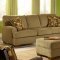 Conga Saddle Fabric Modern Living Room Sofa & Loveseat Set