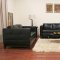 Black Bonded Leather Modern Sofa & Loveseat Set