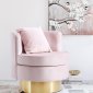 Kendra Accent Chair 576 in Pink Velvet by Meridian