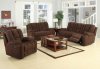 Chocolate Fabric Modern Motion Sofa & Loveseat Set w/Options