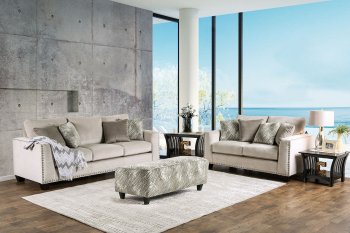 Stefano Sofa SM8220 in Light Mocha Fabric w/Options [FAS-SM8220-Stefano]