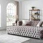 MS1826 Sofa & Ottoman Set in Silver Velvet by VImports