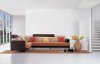 Multi-Tone Fabric Modern Sectional Sofa w/Melal Legs