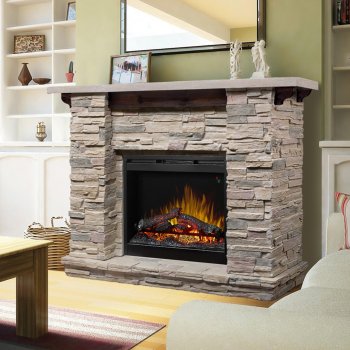 Featherston Mantel Electric Fireplace by Dimplex w/Logs [SFDX-Featherston Logs]