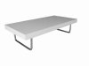 White Finish Modern Coffee Table w/Metal Legs