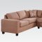 56010 Dannis Reversible Sectional Sofa Saddle Microfiber by Acme