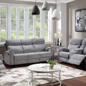 Aulada Motion Sofa 56900 in Gray Fabric by Acme w/Options