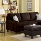 05907 Vogue Chocolate Microfiber Reversible Sectional Sofa