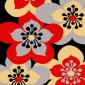 Modern R7031 Black-Red Area Rug