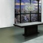 Glacier Dining Table in Wenge by Casabianca w/Grey Marble Top