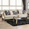 Denbigh Sofa SM1281 in Beige Burlap Weave Fabric w/Options