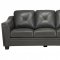 Avison Sofa 505291 in Grey Leatherette by Coaster w/Options