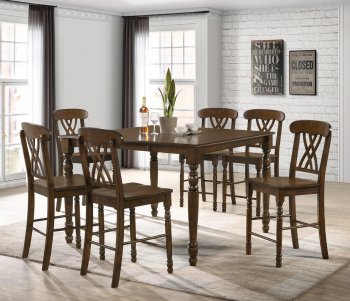 Dylan Counter Height Dining 5Pc Set DN00622 in Walnut by Acme [AMDS-DN00622 Dylan]