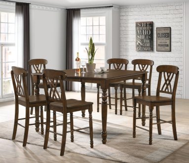 Dylan Counter Height Dining 5Pc Set DN00622 in Walnut by Acme