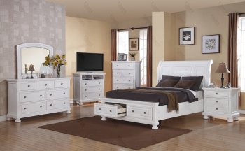 G7075 Bedroom in White w/Optional Items [GYBS-G7075]