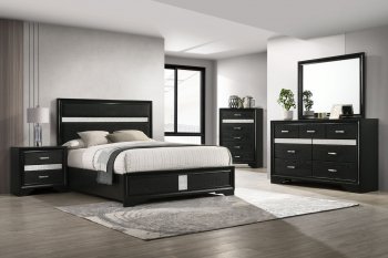 Miranda Bedroom Set 5Pc 206360 in Black by Coaster w/Options [CRBS-206360 Miranda]