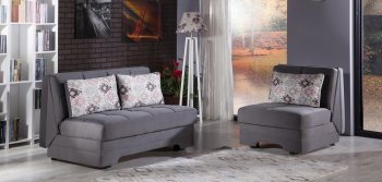 Twist Pure Gray Loveseat Sleeper by Istikbal [IKSB-Twist Pure Gray]