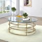 Conmel CM4359GL Coffee Table & 2 End Table 3Pc Set in Gold