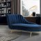 Margo Sofa 622 in Navy Velvet Fabric by Meridian w/Options