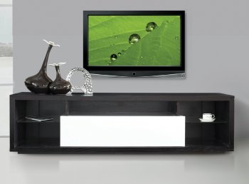 T544 TV Stand in Wenge & White by American Eagle Furniture [AETV-T544]