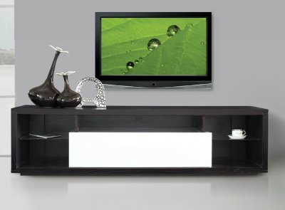 T544 TV Stand in Wenge & White by American Eagle Furniture