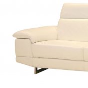 Cream, Black, White or Chocolate Full Leather Sofa w/Options