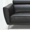 Trax Sectional Sofa by Beverly Hills in Black Full Leather