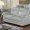 Chelse 443003 Sofa & Loveseat in Gray Leather by New Spec