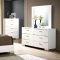 Malte 5Pc Bedroom Set CM7049WH in White & Silver w/Options