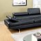 Kemi Sectional Sofa CM6553BK in Black Bonded Leather