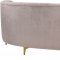 Jackson Sectional Sofa 673 in Pink Velvet Fabric by Meridian