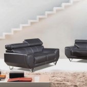 Arianne Sofa in Dark Brown Leather Match w/Optional Items