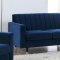 Lola Sofa 619 in Navy Velvet Fabric by Meridian w/Options