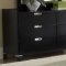 Black Finish Contemporary Bedroom w/Optional Items