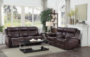 Yerba Recliner Sofa 9990DB in Dark Brown by Homelegance [HES-9990DB-Yerba]