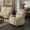 Mayborn Manually Reclining Sofa 53895 in Sand Velvet tby Acme