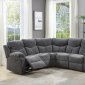 Kalen Motion Sectional Sofa 54135 in Gray Chenille by Acme