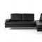 Voyager Sectional Sofa in Black Full Leather by VIG