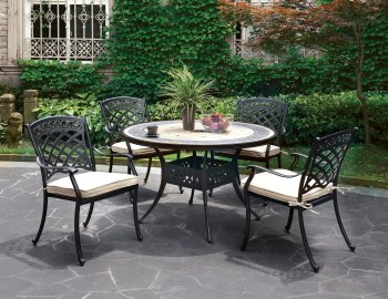 Charissa CM-OT2125-RT Outdoor Patio Round Table 5Pc Set [FAOUT-CM-OT2125-RT]