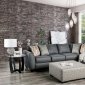 Earl Sectional Sofa SM5152 in Gray Chenille Fabric w/Options