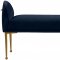 Owen Bench 144 in Navy Velvet Fabric by Meridian