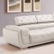 8097 Sectional Sofa in White Bonded Leather