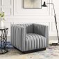 Conjure Accent Chair in Light Gray Velvet by Modway