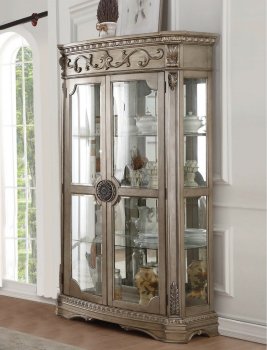 Northville Curio 66924 in Antique Silver by Acme [AMCU-66924 Northville]