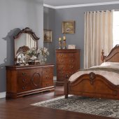 B490 Bedroom in Cherry w/B493 Bed & Optional Casegoods